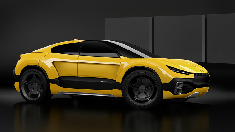 Illustration for article titled I Kind Of Love This Bizarre Idea For A Jeep Supercar SUV Coupe